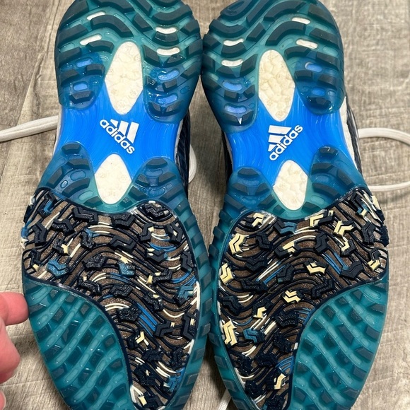 Men’s Adidas Golf 7 CODECHAOS Gray Blue Shoes Spikeless Lightweight Waterproof - Picture 7 of 11